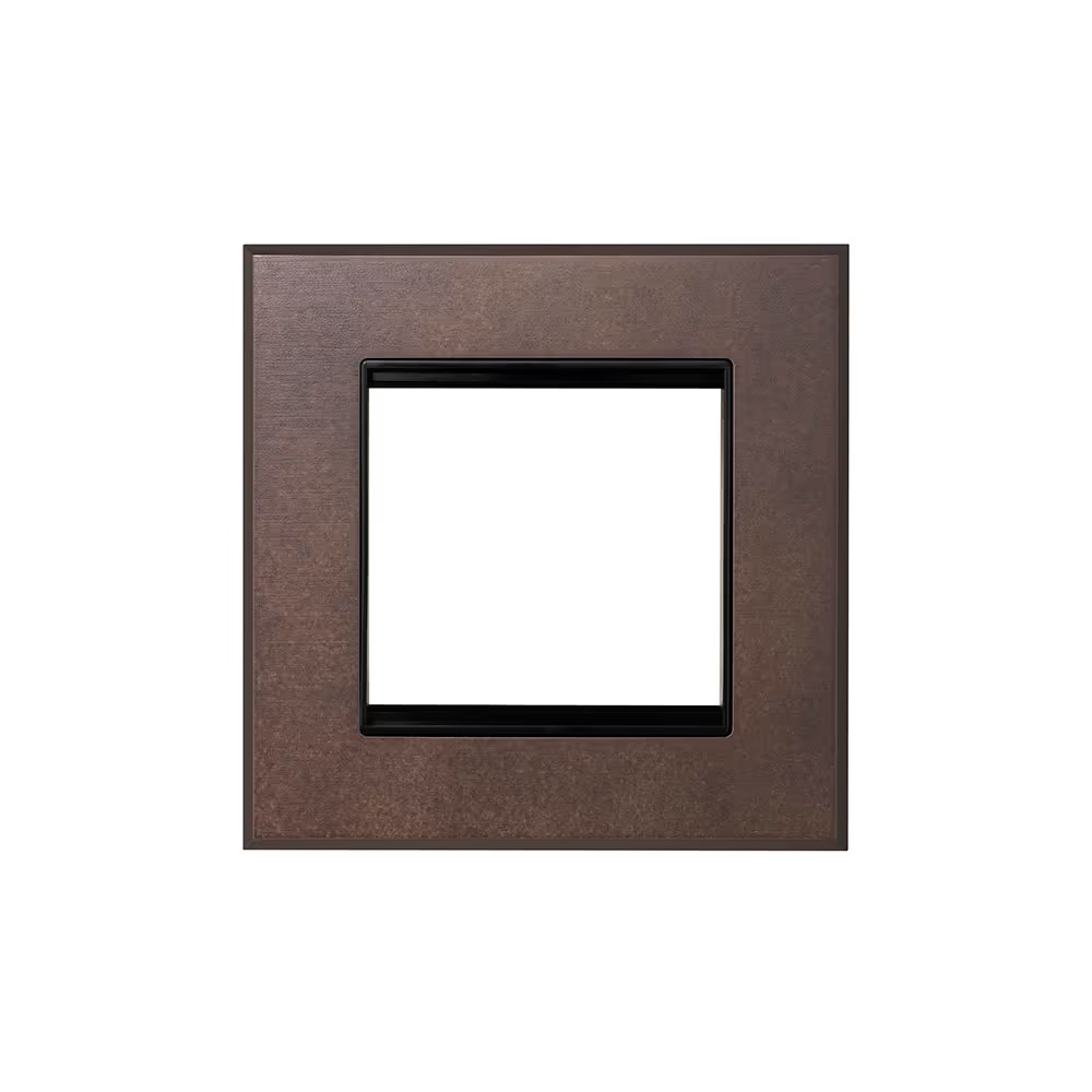 Euro Plate Module Insert Heritage Bronze 2 x25mm EM Euro Module Wall Plate with Black Insert ...