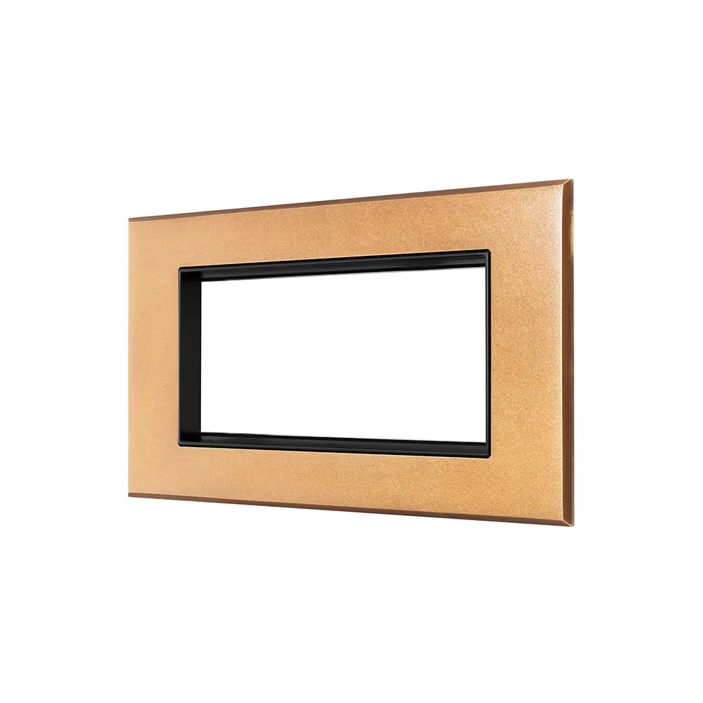 Euro Plate Module Insert Natural Brass 4 x25mm EM Euro Module Wall Plate with Black Insert - The ...