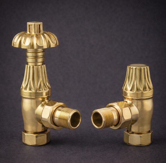 Winchester Polished Brass TRV Radiator Valves (Pair)