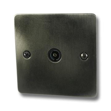 Flat Slate Effect TV Socket (Black Insert)