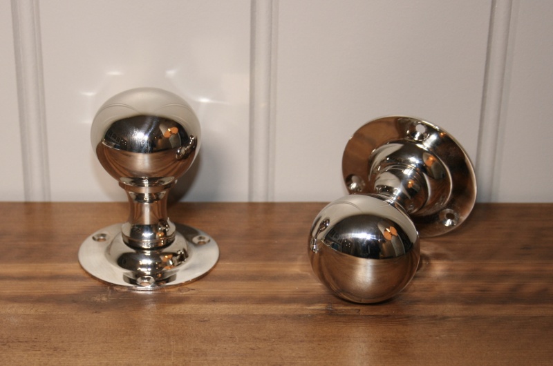 Fixed Knob House of Brass Solid Heavy Cast Polished Chrome Octagonal Centre Door Knob Large