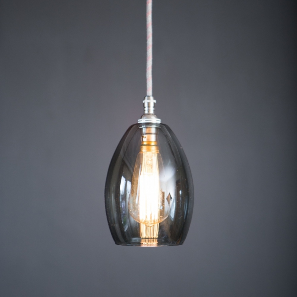 Grey Glass Pendant Light