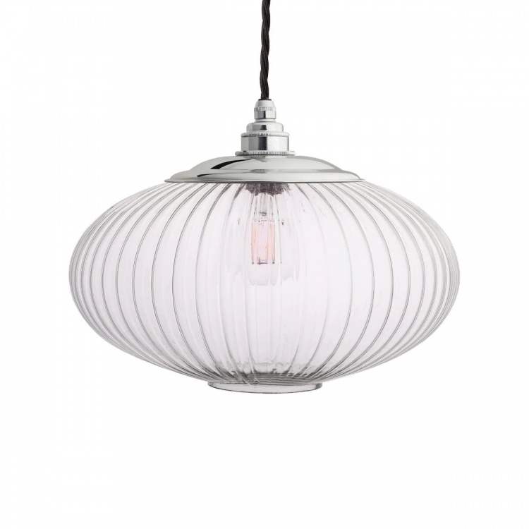 Henley Ellipse Glass Pendant Light with Regent Cap