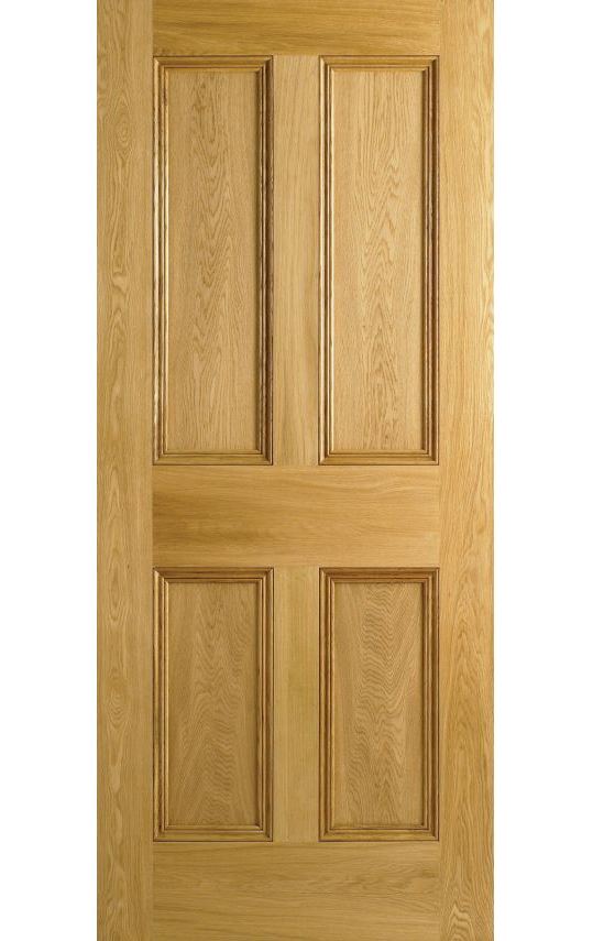 Traditional Oak Internal Doors 4 Panel Fire Door