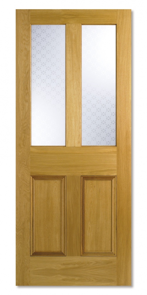 Traditional Oak Internal Doors Parlour Glazed Victorian Etched