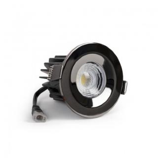 Black Chrome CCT Fire Rated LED Dimmable 10W IP65 Downlight