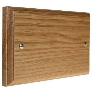 Wood Double Blank Plate in Light Oak