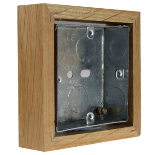 Classic Wood Single Surface Mounting Wall Box in Light Oak