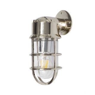 Kemp Nickel IP65 Rated Outdoor & Bathroom Nautical Wall Light