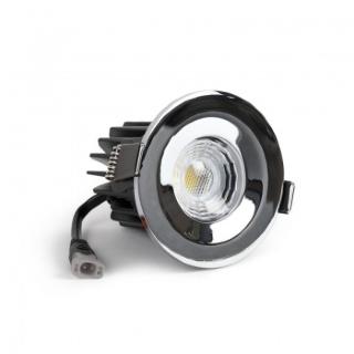 Polished Chrome CCT Fire Rated LED Dimmable 10W IP65 Downlight