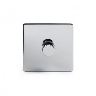 Polished Chrome Luxury 1 Gang 2 Way Trailing Edge Dimmer