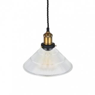 Romilly Tapered Etched Glass French Style Pendant Light