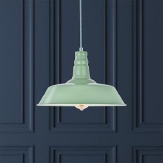 Large Argyll Industrial Pendant Light Chalk Mint Green