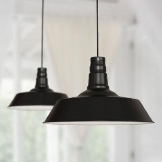 Large Argyll Industrial Pendant Light Matt Black