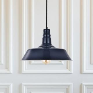 Argyll Industrial Pendant Light Squid Ink Dark Blue