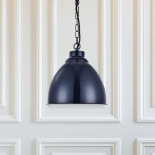 Oxford Vintage Pendant Light Squid Ink Dark Blue