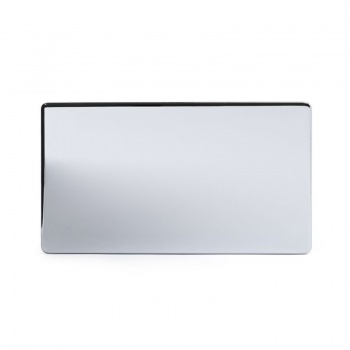 Polished Chrome Luxury Metal Double Blanking Plate