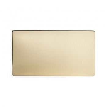 Brushed Brass Period Metal Double Blanking Plates