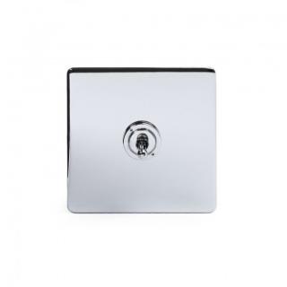 Polished Chrome Luxury 1 Gang 2 Way Dolly Switch