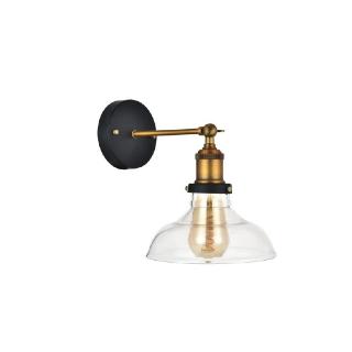 Romilly Clear Glass Step Edison Wall Light