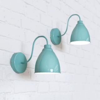 Oxford Vintage Wall Light Duck Egg Blue Turquoise