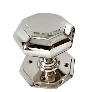 Octagonal Door Knobs - Nickel