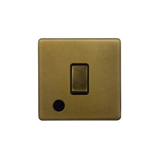 Old Brass 1 Gang Flex Outlet 20 Amp Switch
