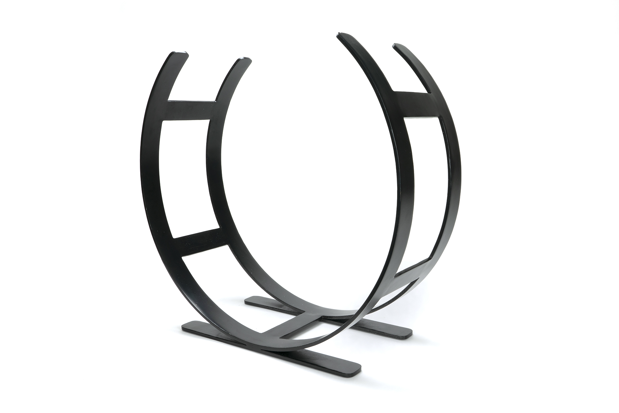 Matt Black Curved Log Holder - Large