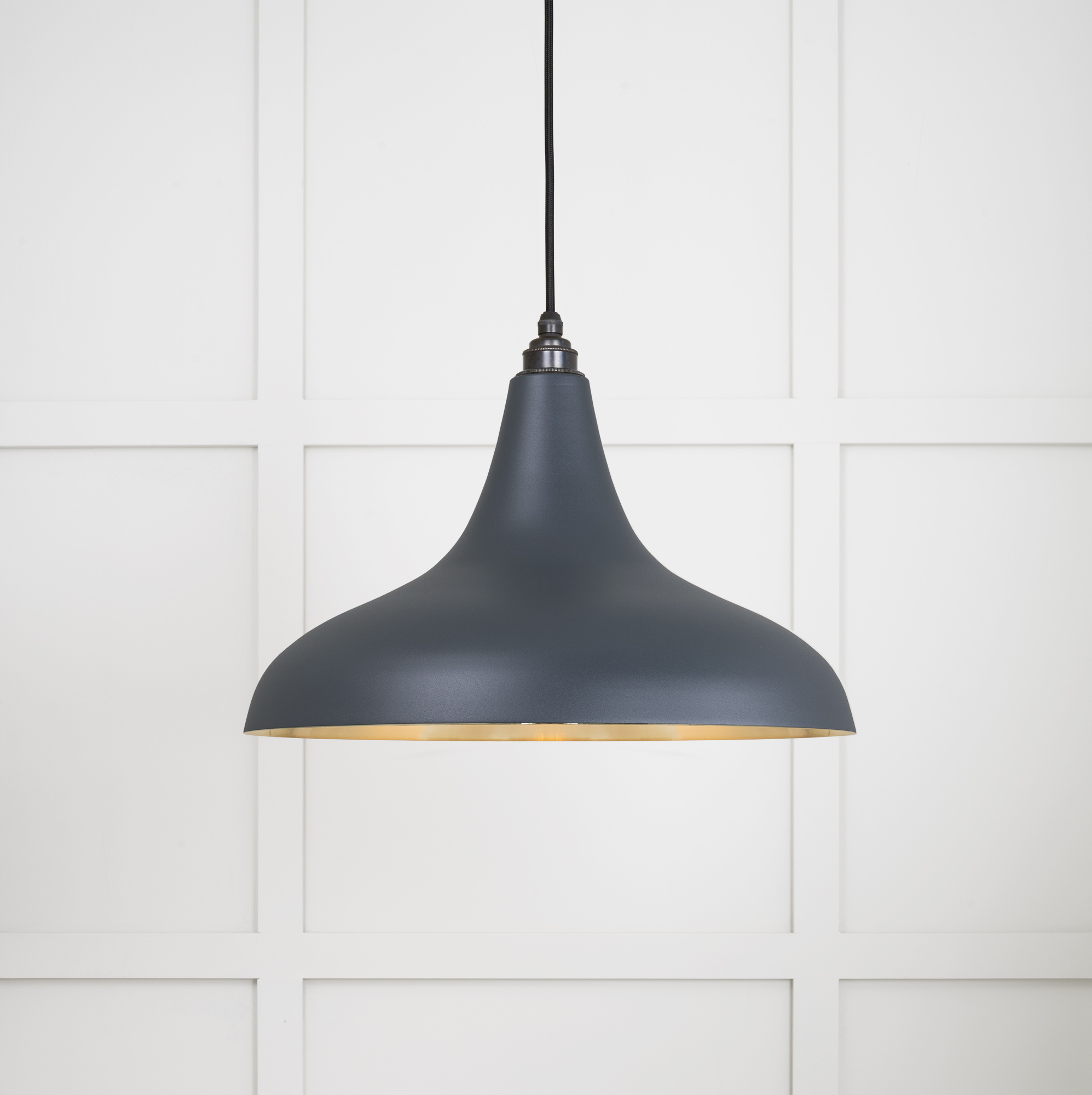 Smooth Brass Frankley Pendant in Soot