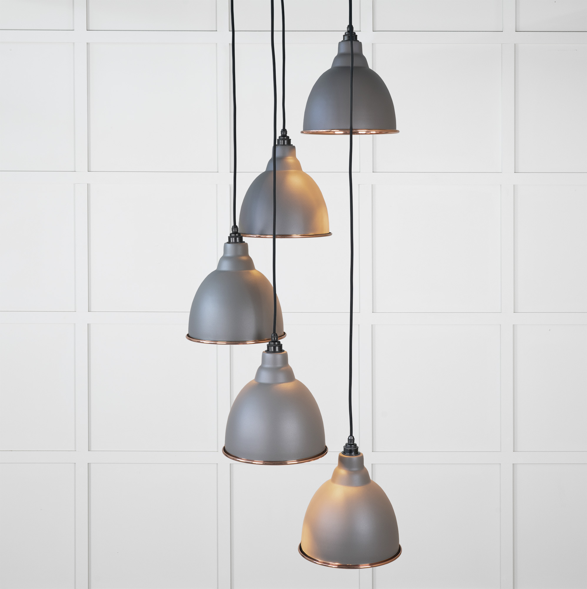 Smooth Copper Brindley Cluster Pendant in Bluff