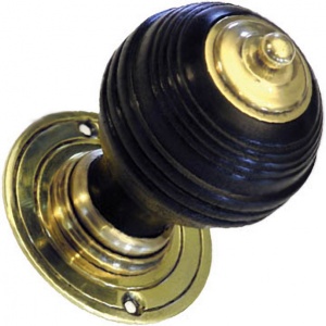 Solid Ebonised Trafalgar Door Knobs