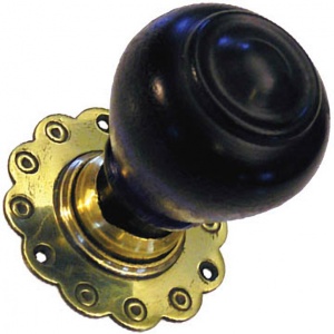 Solid Ebonised Tulip Door Knobs