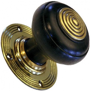 Solid Ebonised Villa Door Knobs
