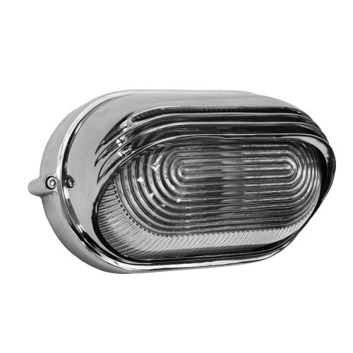 Marlborough Eyelid Bulkhead IP65 Art Deco IP65 Prismatic Glass Outdoor & Bathroom Wall Light