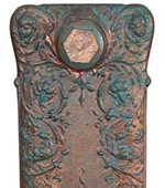 Cast Iron Radiator Finish - Copper Leaf & Verdi Gris